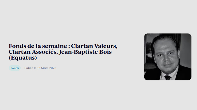 interview de Jean-Baptiste Bois sur Club Patrimoine - Le fonds de la semaine